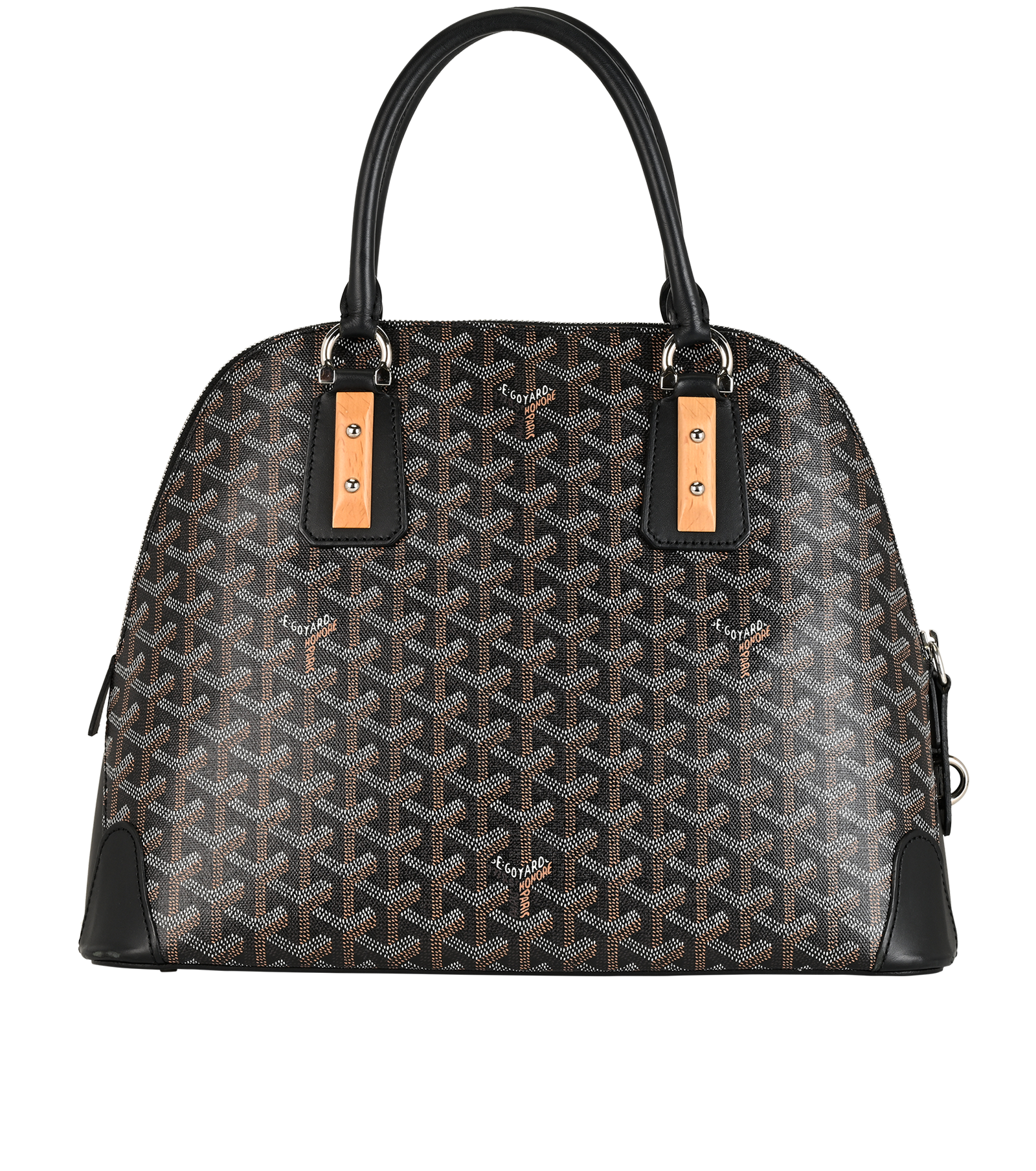 Top Handle Bag, &pound;1,800, Handbags, Black, Canvas/Leather, Back view